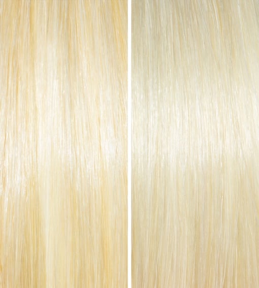 Before & After - Blonde, Grey, and White Hair Neutraliser